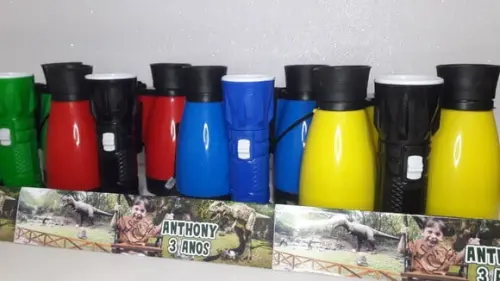 Kit Binoculo e Lanterna Tema Parque dos Dinossauros