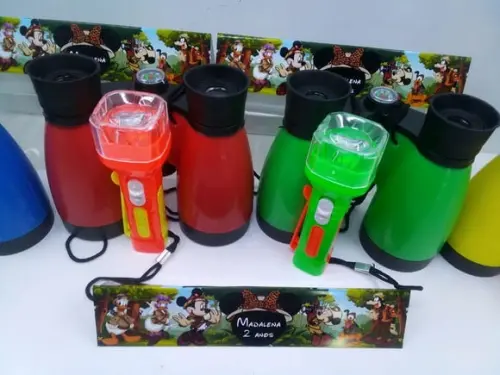 Kit Binoculo e Lanterna Tema Minnie Safari