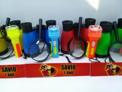 Kit Binoculo e Lanterna Tema os Incríveis