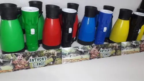 Kit Binoculo e Lanterna Tema Parque dos Dinossauros