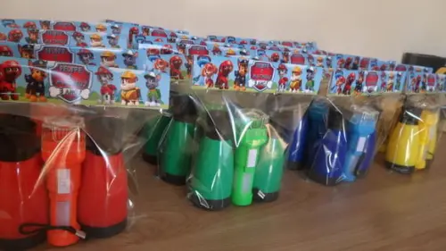 Kit Binoculo e Lanterna Tema Patrulha Canina