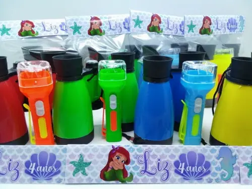 Kit Binoculo e Lanterna Tema Pequena Sereia