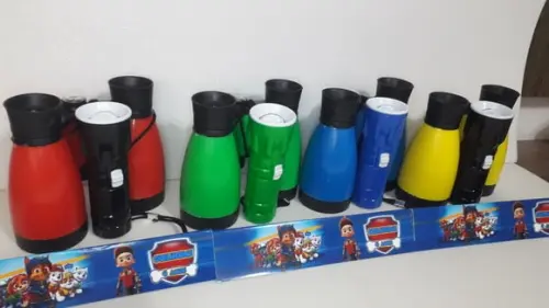 Kit Binoculo e Lanterna Tema Patrulha Canina