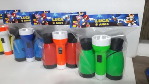 Kit Binoculo e Lanterna Tema Sonic