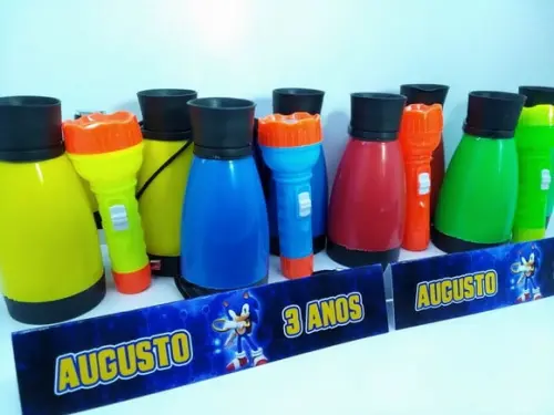 Kit Binoculo e Lanterna Tema Sonic
