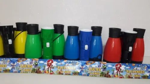Kit Binoculo e Lanterna Tema Sonic
