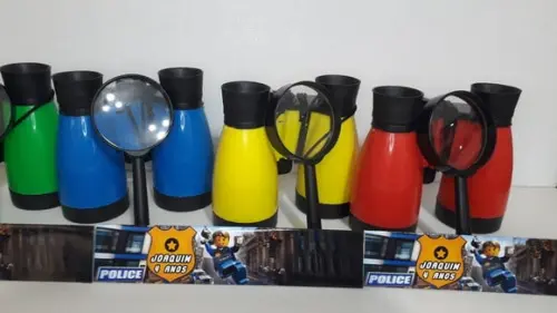 Kit Binoculo e Lupa Tema Lego Policia