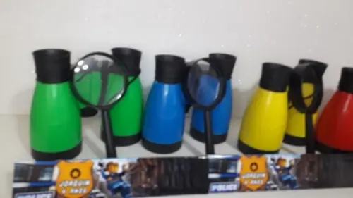 Kit Binoculo e Lupa Tema Lego Policia