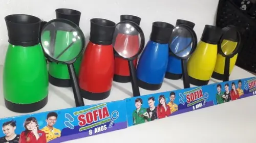 Kit Binoculo e Lupa Tema Detetives do Predio Azul