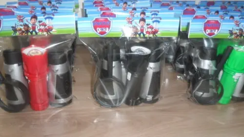 Kit Binoculo Prata + Lanterna + Lupa Patrulha Canina