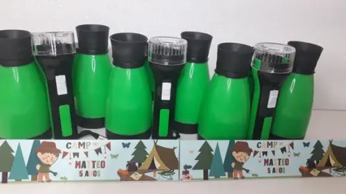 Kit Binoculo Zoom 4 Vezes e Lanterna Acampamento