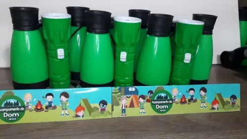 Kit Binoculo Zoom 4 Vezes e Lanterna Acampamento