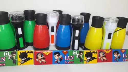 Kit Binoculo Zoom 4 Vezes e Lanterna Liga da Justiça