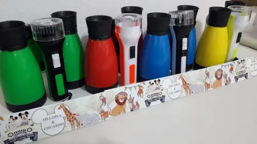 Kit Binoculo Zoom 4 Vezes e Lanterna Mickey Safari Aquarela