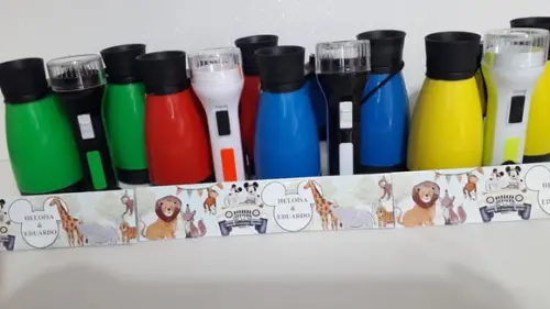 Kit Binoculo Zoom 4 Vezes e Lanterna Mickey Safari Aquarela