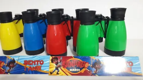 Kit Binoculo Zoom 4 Vezes e Lanterna Pirata