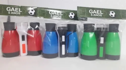 Kit Binoculo Zoom 4 Vezes e Lanterna Tema Futebol