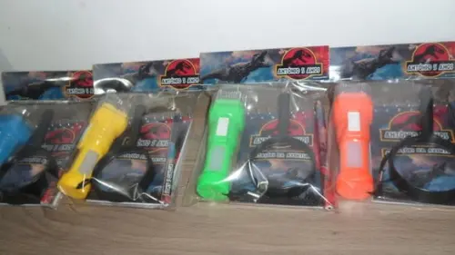 Kit Bloquinho + Mini Lápis + Lanterna + Lupa Dinossauro
