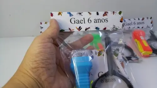 Kit Bloquinho + Mini Lápis + Lanterna + Lupa Insetos