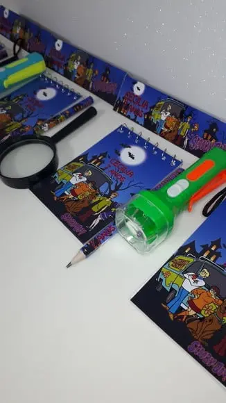 Kit Bloquinho + Mini Lápis+lanterna+lupa Scooby Doo