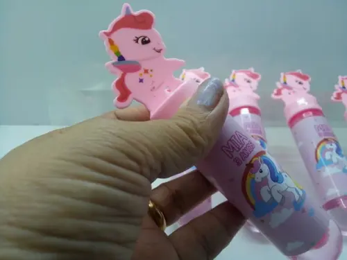 Kit Bolha de Sabao Unicórniocom Liquido Personalizada