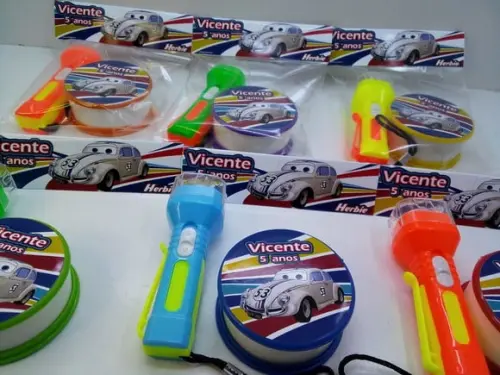 Kit Copo Retratil + Mini Lanterna Fusca Herbie