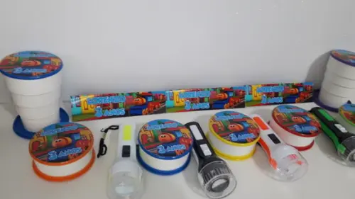 Kit Copo Retratil + Mini Lanterna Lego Thomas e Seus Amigos