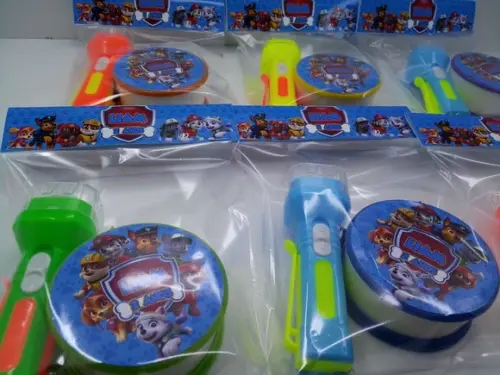 Kit Copo Retratil + Mini Lanterna Patrulha Canina
