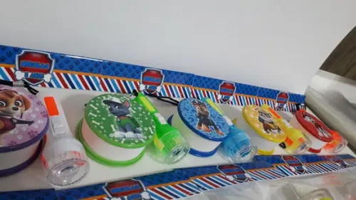 Kit Copo Retratil + Mini Lanterna Patrulha Canina