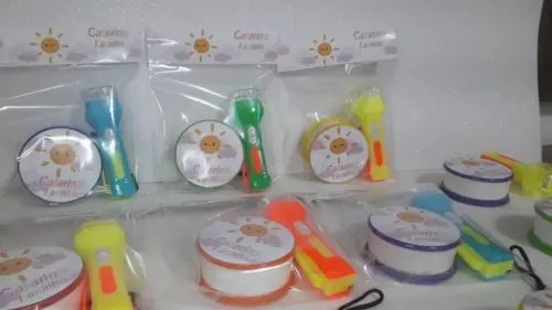 Kit Copo Retratil + Mini Lanterna Raio de Sol