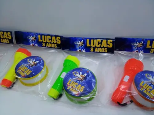 Kit Copo Retratil + Mini Lanterna Sonic