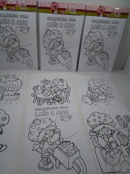 Kit de Desenhos para Colorir Moranguinho Antiga