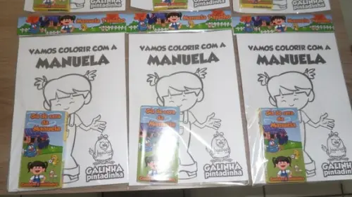 Kit de Desenhos para Colorir com Giz Galinha Pintadinha