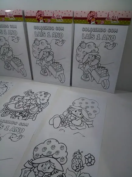 Kit de Desenhos para Colorir Moranguinho Antiga