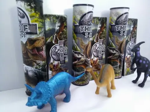 Kit Dinossauro 10cm + Domino + Pega Varetas Tema Dinossauro