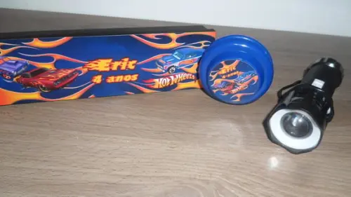Kit Domino + Ioio + Lanterna Personalizado Tema Hot Wheels