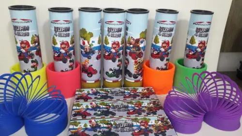 Kit Dominó + Pega Varetas + Mola Maluca Tema Mario Kart