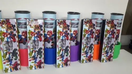 Kit Dominó + Pega Varetas + Mola Maluca Tema Mario Kart