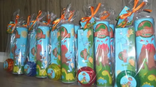 Kit Domino + Pega Varetas+ Ioio Personalizado Dinossauro