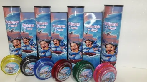 Kit Domino + Pega Varetas+ Ioio Tema Lilo e Stitch