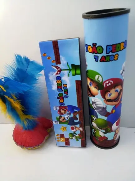 Kit Domino + Peteca + Pega Varetas Tema Super Mario