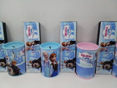 Kit Domino e Cofre Tema Frozen