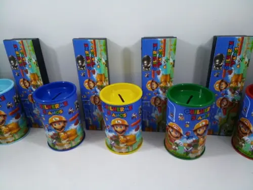 Kit Domino e Cofre Tema Super Mario