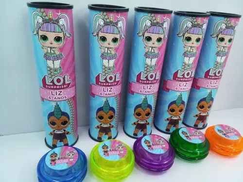 Kit Domino e Ioio Personalizado Lol Menina e Menino