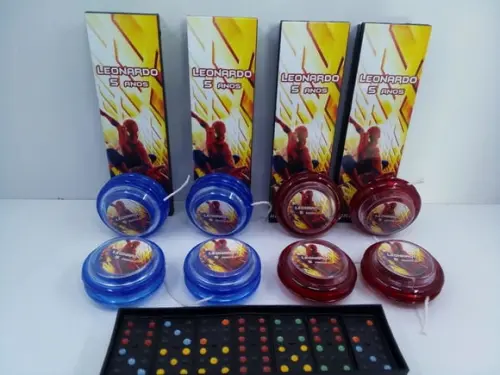Kit Domino e Ioio Personalizado Homem Aranha