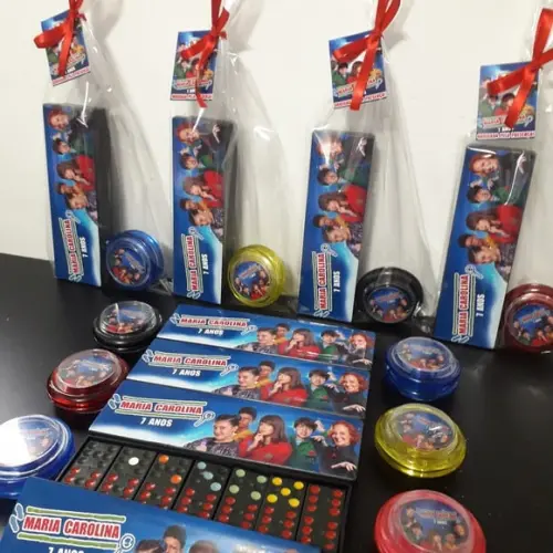 Kit Domino e Ioio Personalizado Detetives do Predio Azul