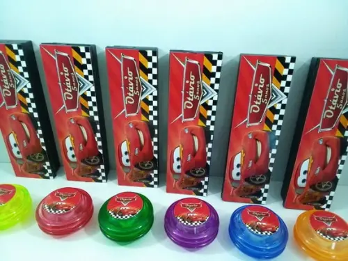 Kit Domino e Ioio Personalizado Tema Carros
