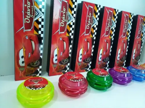 Kit Domino e Ioio Personalizado Tema Carros
