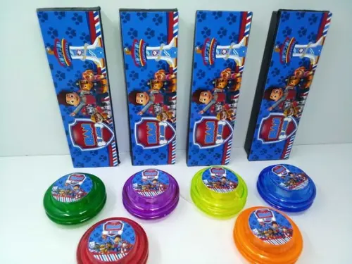Kit Domino e Ioio Personalizado Tema Patrulha Canina