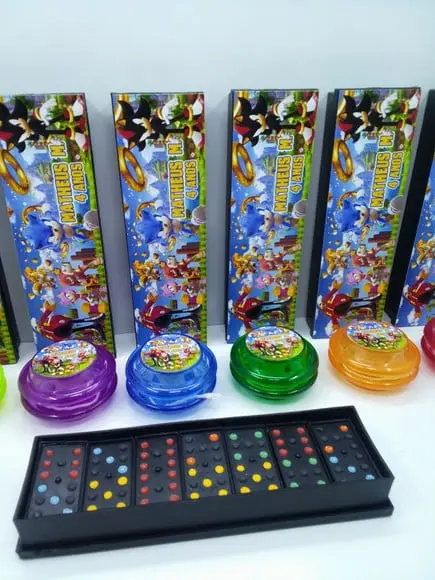 Kit Domino e Ioio Personalizado Tema Sonic